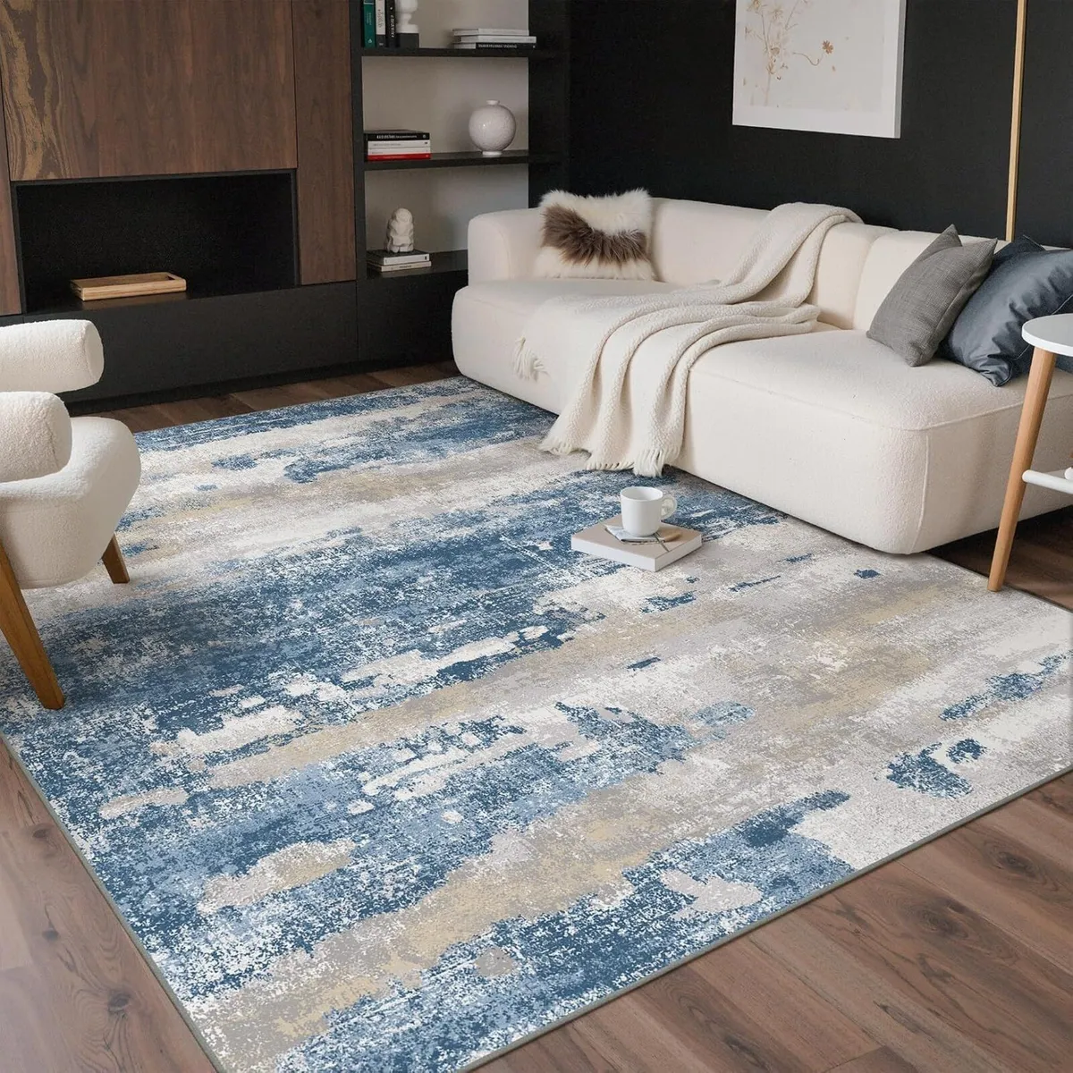Abstract Rug Washable Non-Slip Carpet Living Room - Image 1