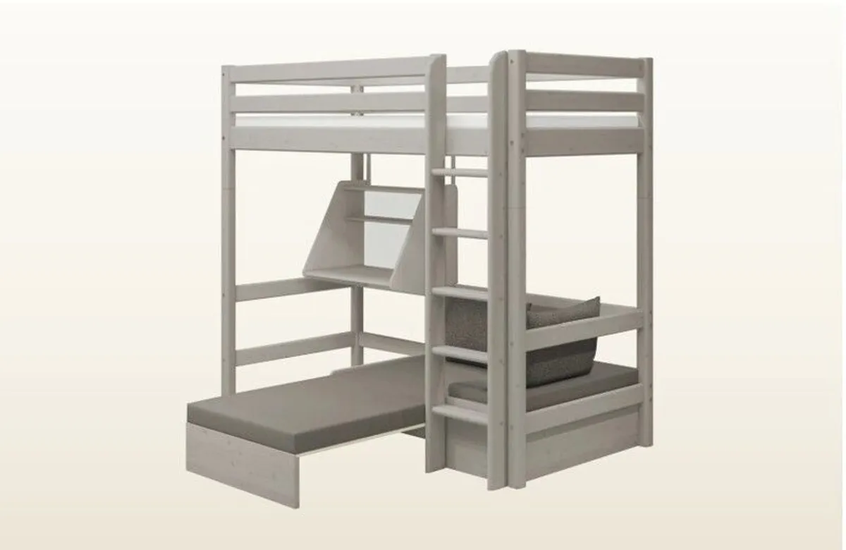 Flexa high bed with desk, sofa and ladder - Image 2