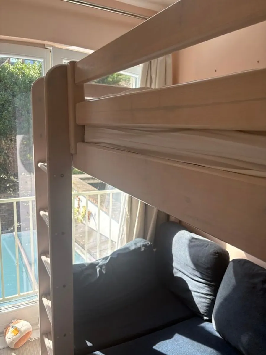 Flexa high bed with desk, sofa and ladder - Image 3