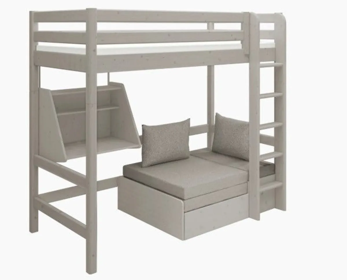 Flexa high bed with desk, sofa and ladder - Image 1