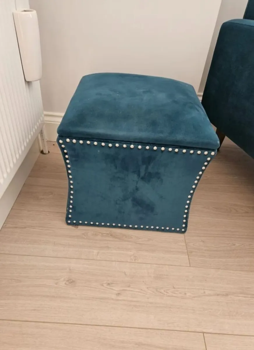 Arm Chair x2 and Footstool - Image 2