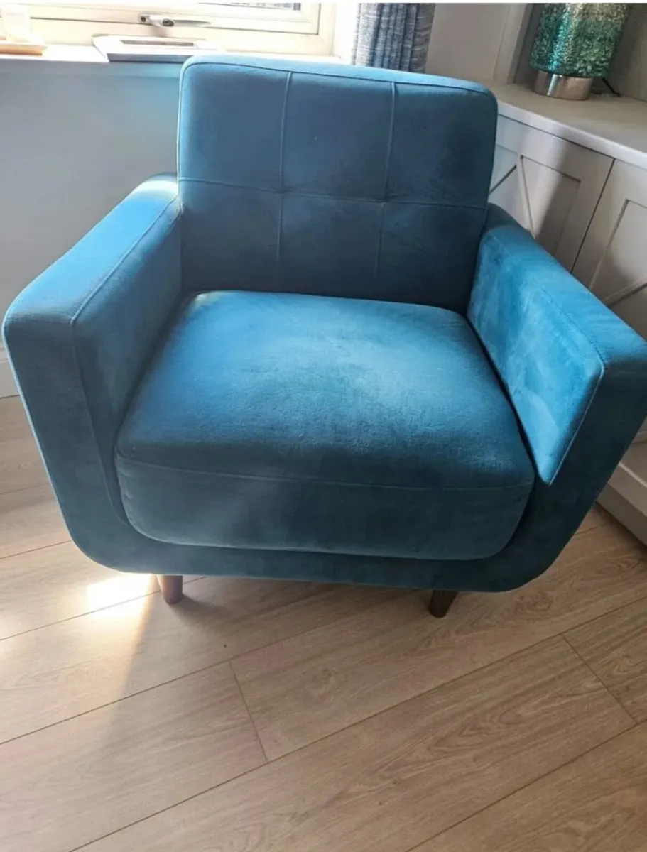 Arm Chair x2 and Footstool - Image 1