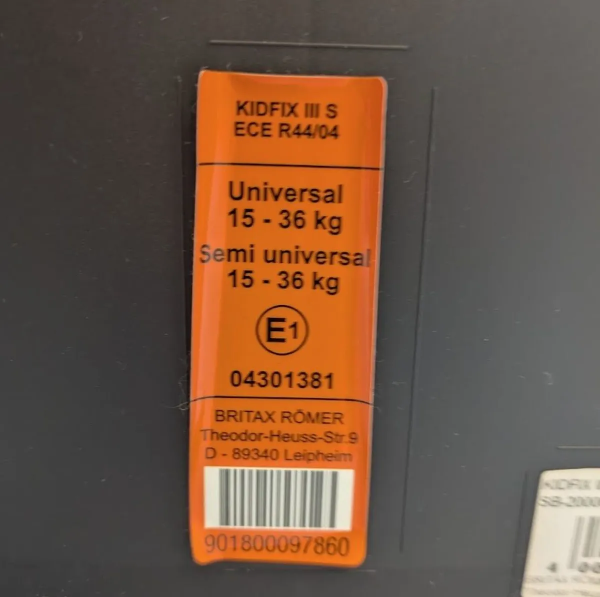Britax Romer Kidfix III S XP & SICT Car Seat Black - Image 2