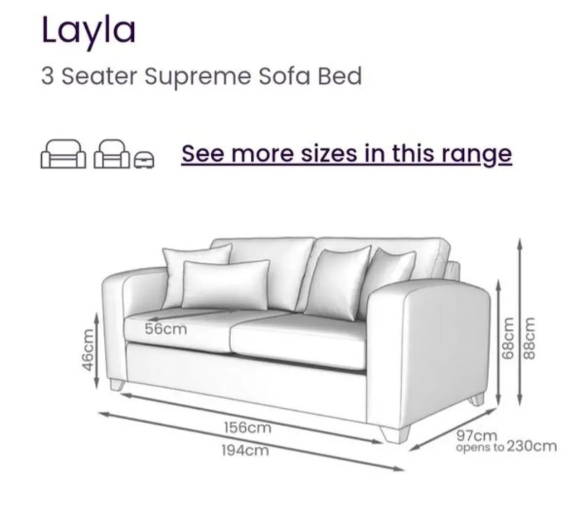 DFS Layla seater sofa - Image 2