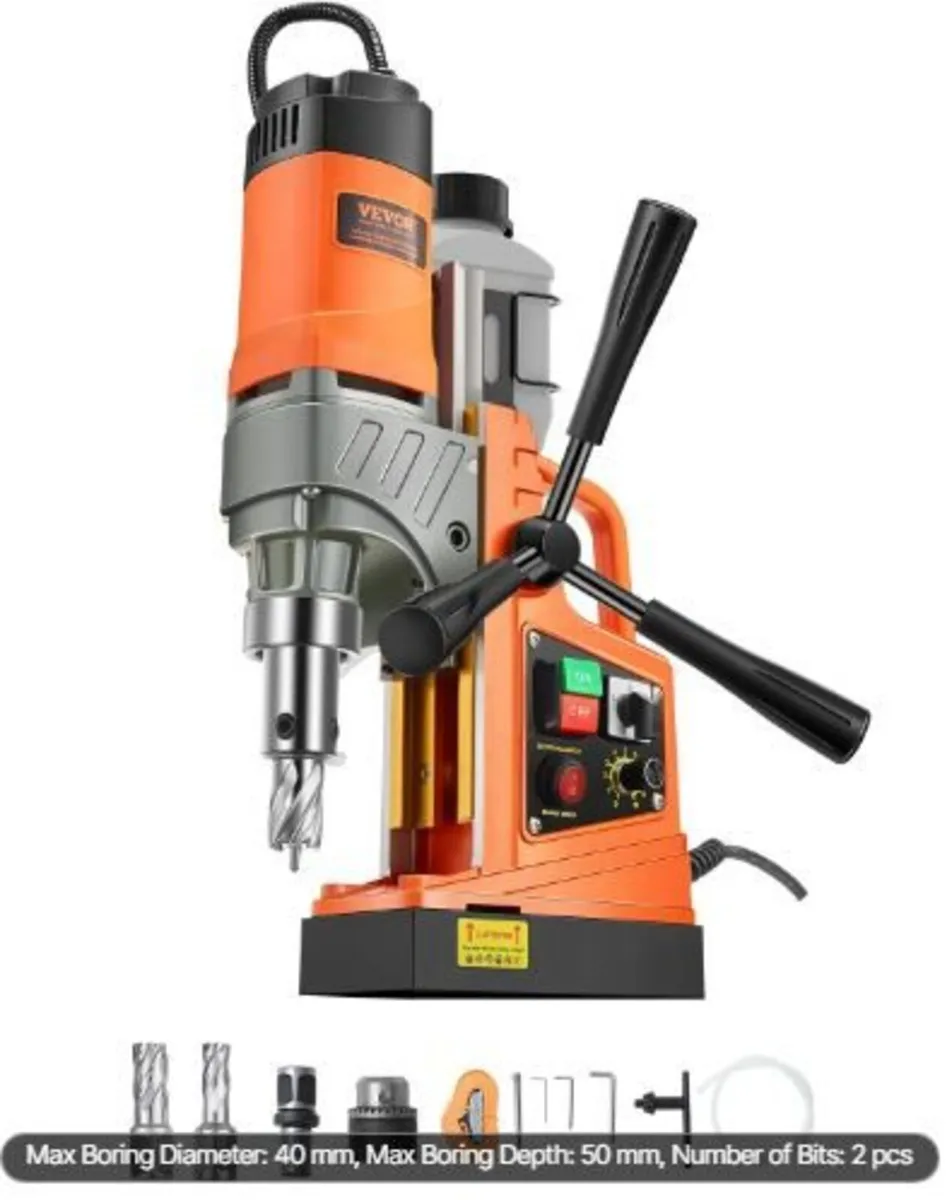 Magnetic Drill, 1450W Motor 1.6 in Boring Diameter - Image 1