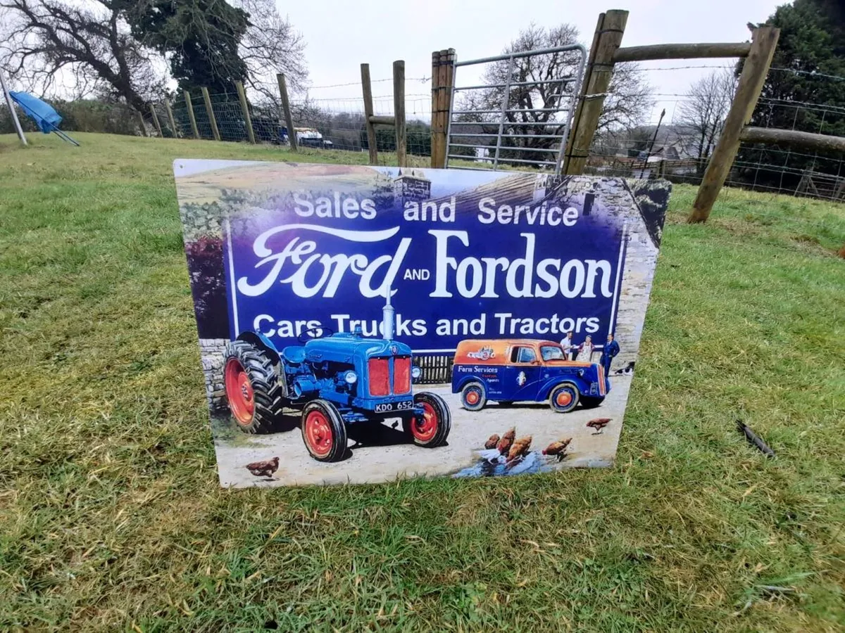 Ford & Fordson Tin Sign - Image 2