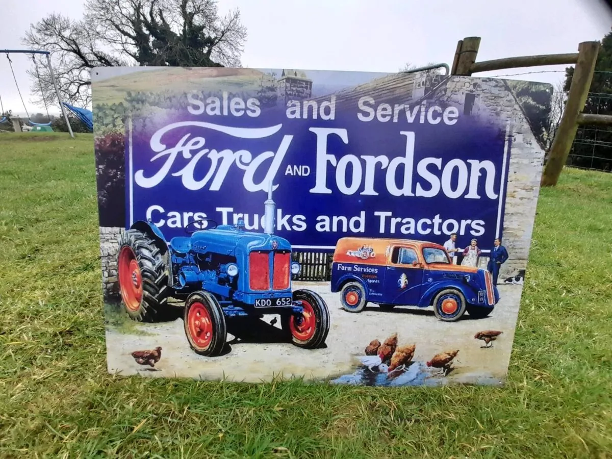 Ford & Fordson Tin Sign - Image 1