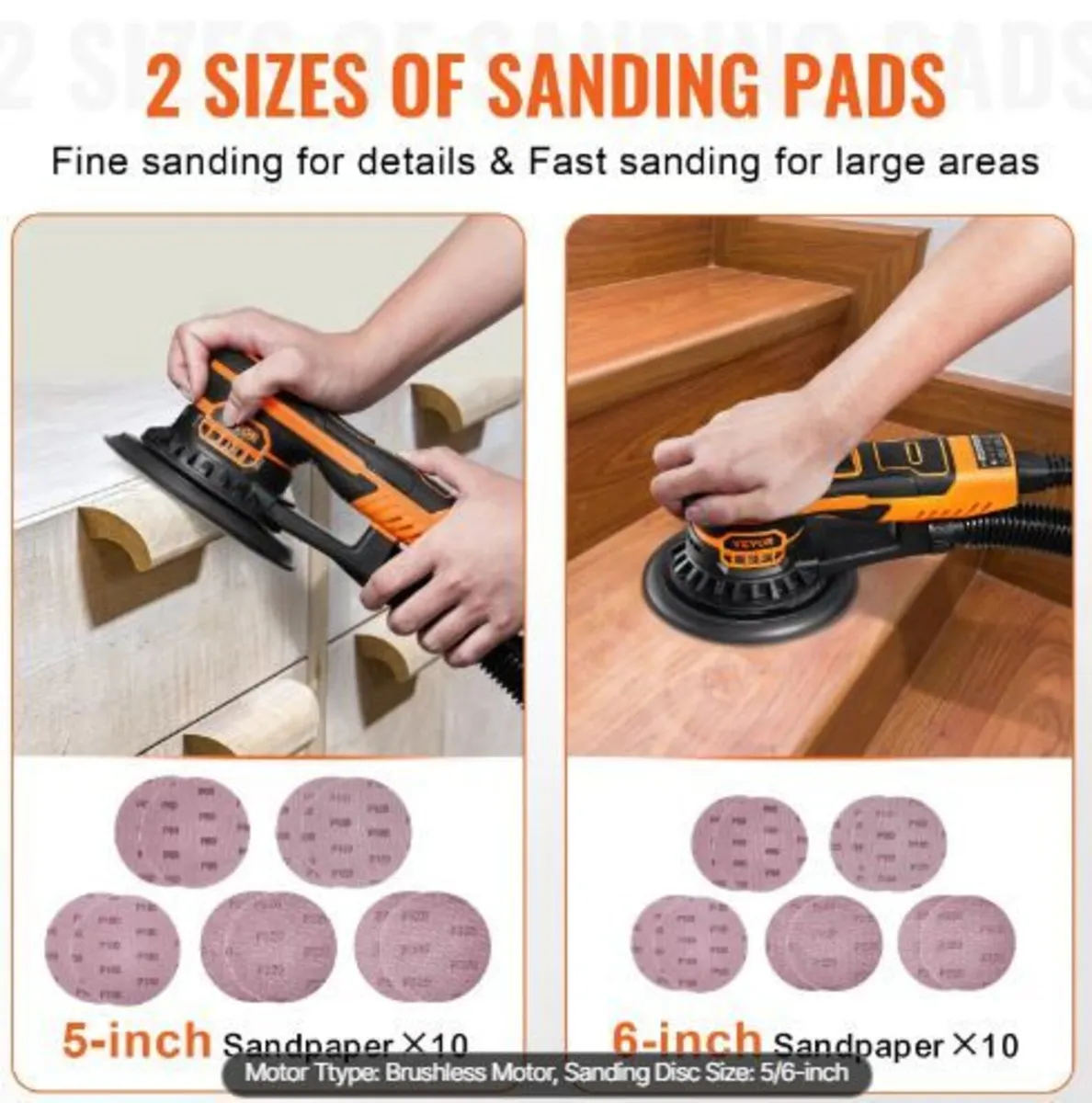 Random Orbital Sander 5 & 6-Inch, 350W - Image 2