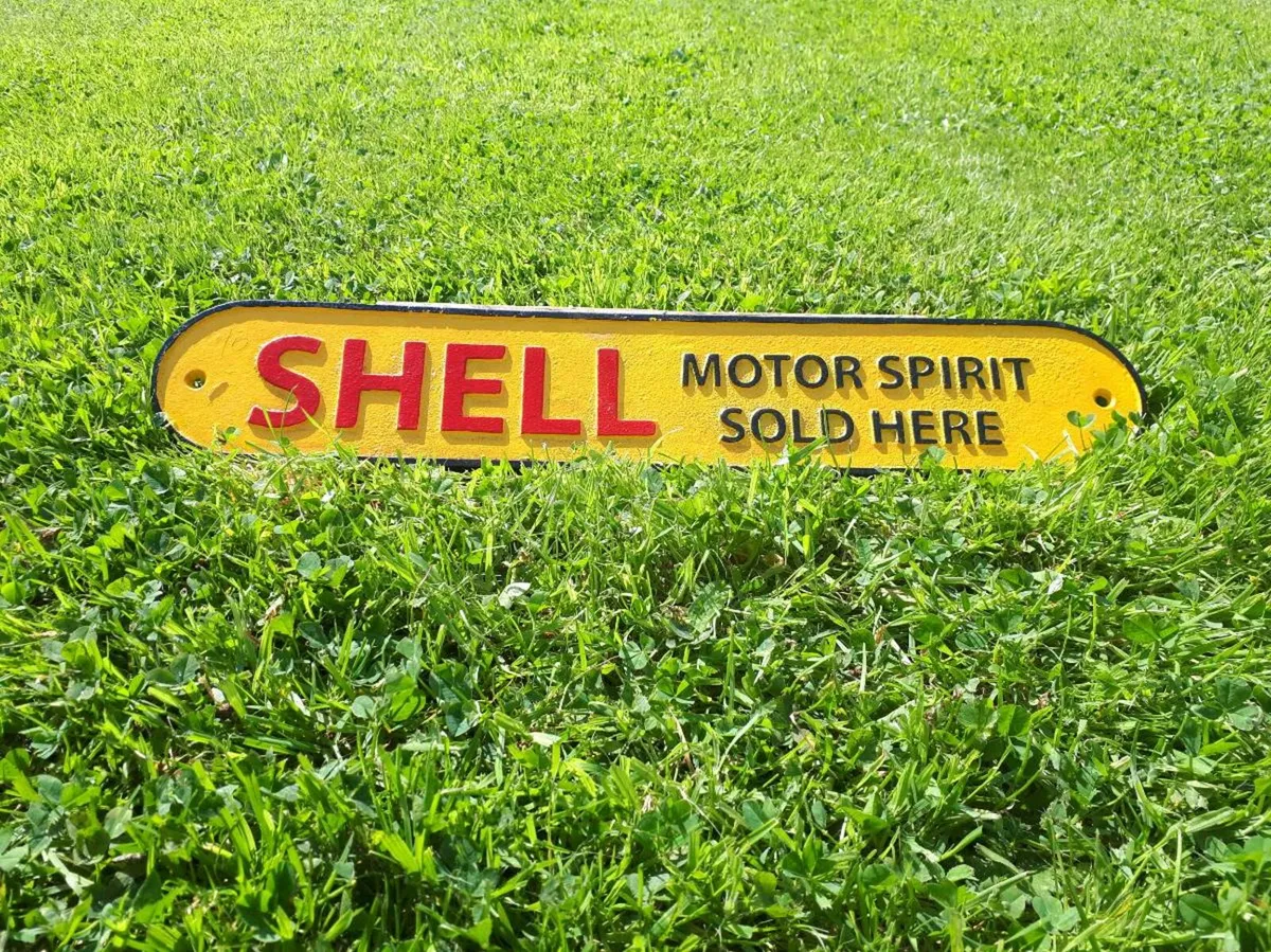 Shell Cast Iron Sign - Image 2