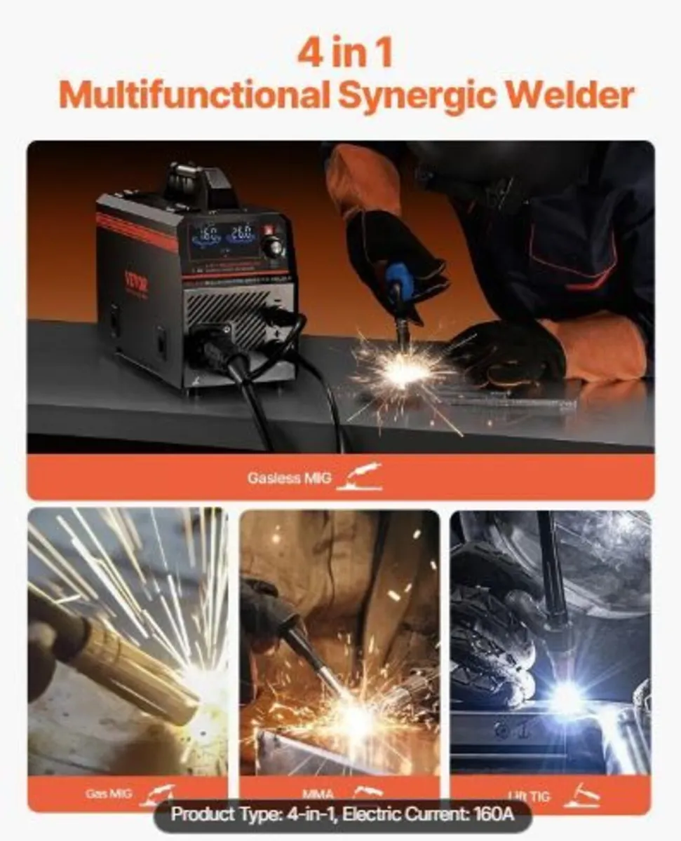MIG Welder, 160A Synergic Mig Welding - Image 3