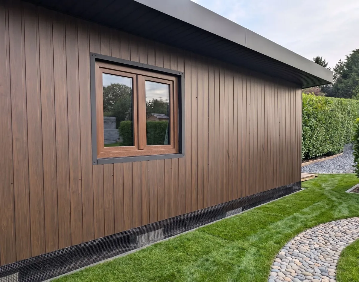 Steel Cladding - Wood Effect Steel Cladding Sheds - Image 1