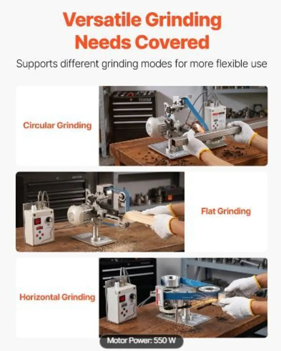 Belt Grinder Sander with VFD, 762mm x 25.4mm - Image 3
