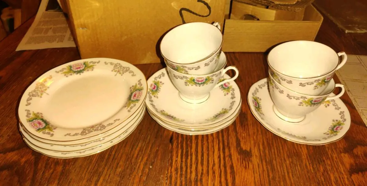 CHINESE AFTERNOON TEA SET, New 24CT Gold Painted - Image 2