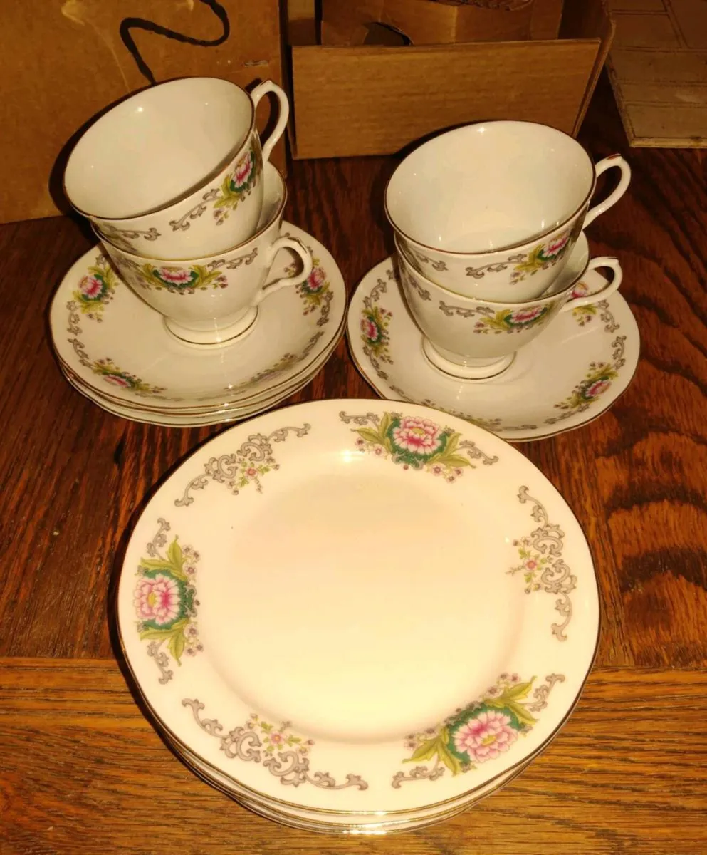 CHINESE AFTERNOON TEA SET, New 24CT Gold Painted - Image 3