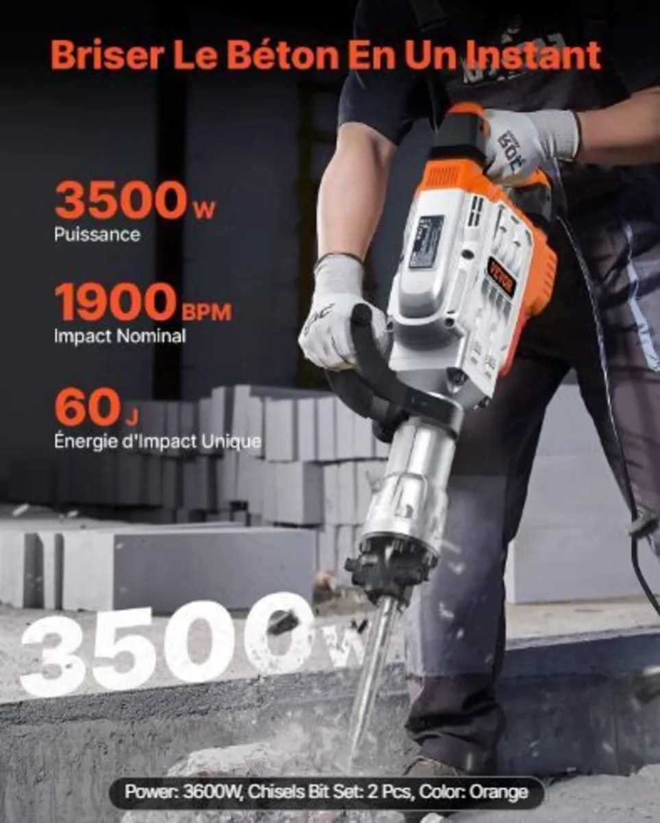 Demolition Jack Hammer, 3500W Jack Hammer - Image 2