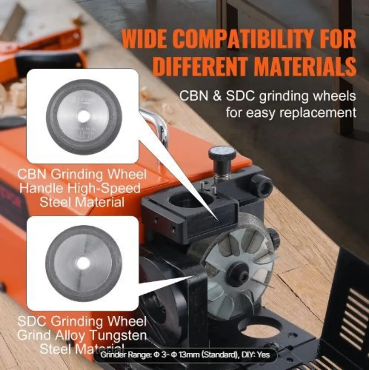 MR-13B Drill Bits Sharpener 3-13mm Bits Grinder - Image 3