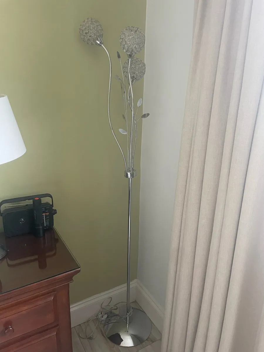 Crystal & Chrome Floor Lamp - Image 3