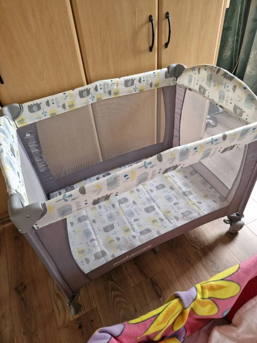 Baby Travel Cot & Mattress - Image 1