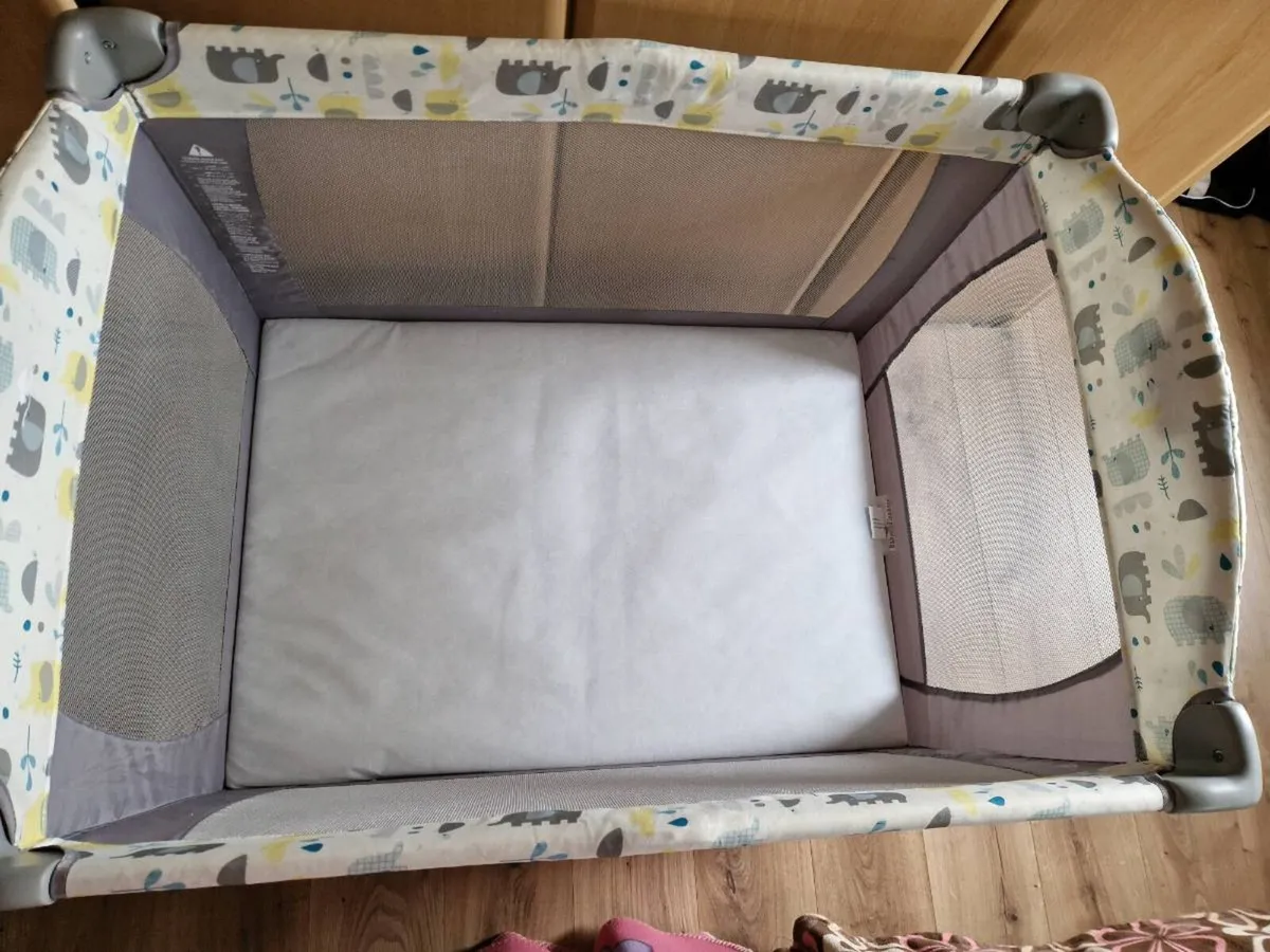 Baby Travel Cot & Mattress - Image 3