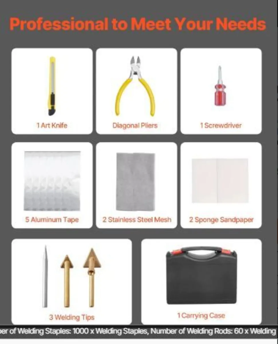 Plastic Welder Kit Deluxe, 100W Plastic Welding - Image 2