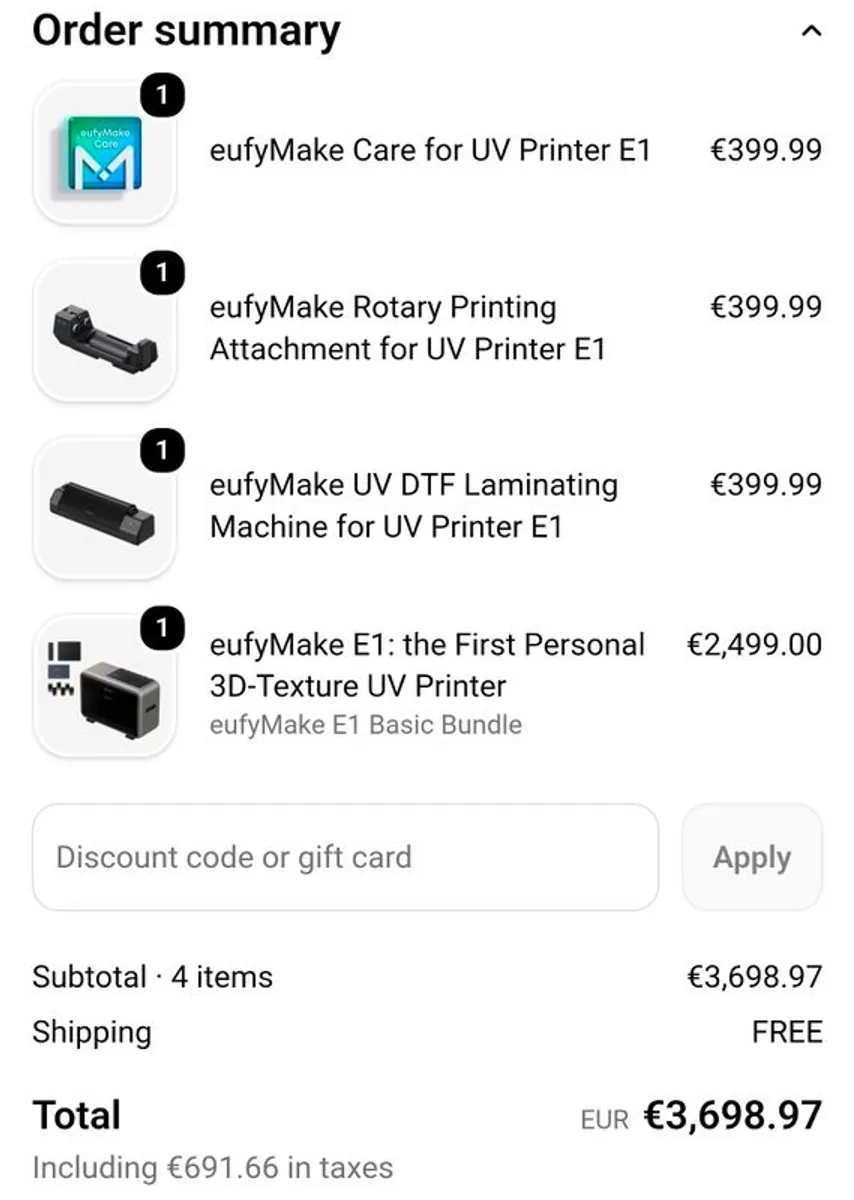 EufyMake UV Printer E1 include EufyMake Care - Image 2