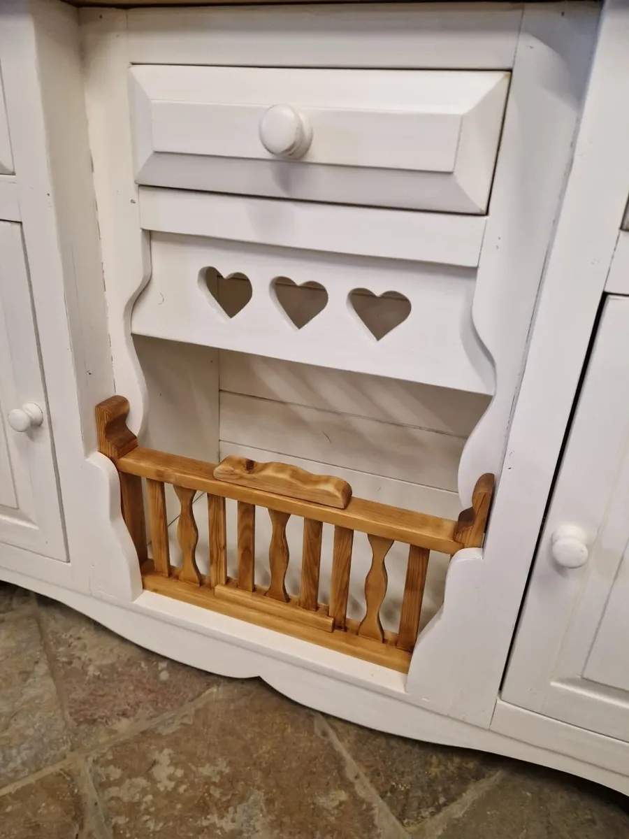Large vintage Irish pine coop kitchen dresser - Image 3