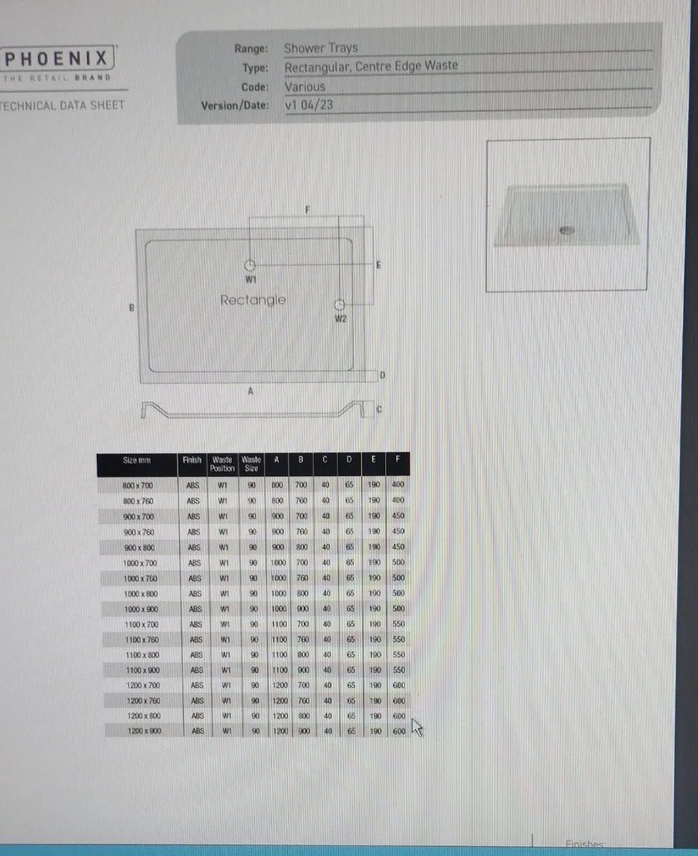 Shower tray - Image 1