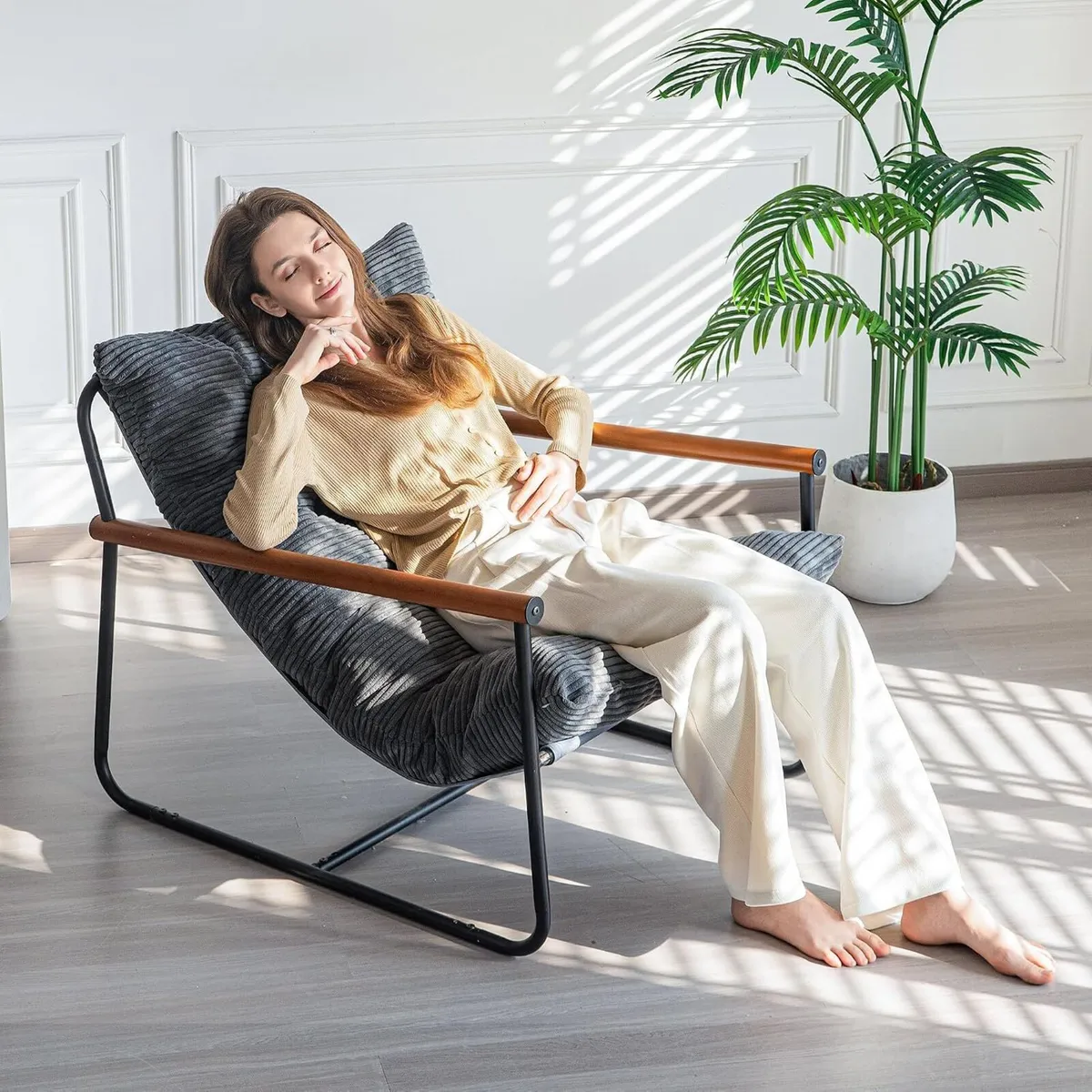 Modern Accent Chair Comfy Armchair for Living Room - Image 3