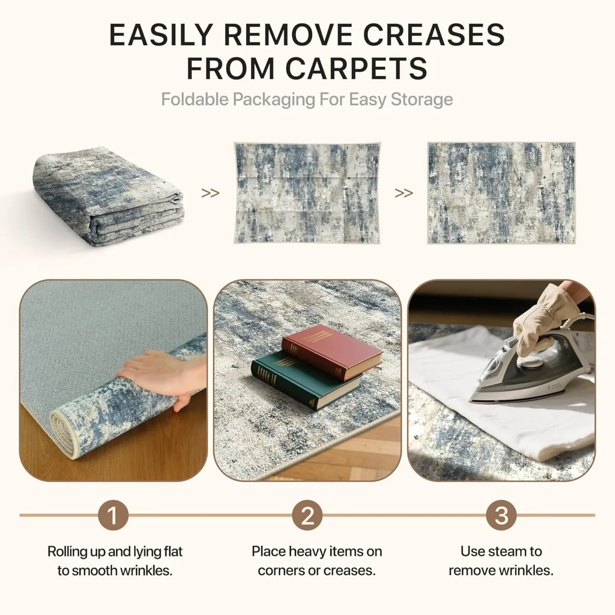 Abstract Rug Washable Non-Slip Carpet Living Room - Image 3