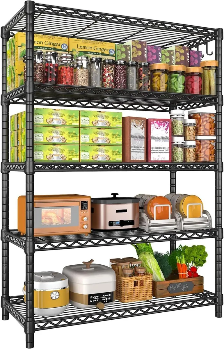 Storage Shelves 5 Tier Sturdy Metal Garage - Image 1
