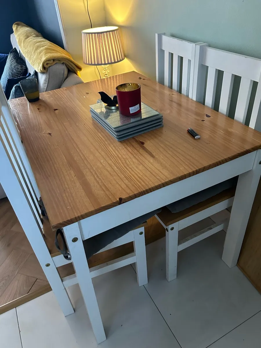 IKEA dining table and chairs - Image 1