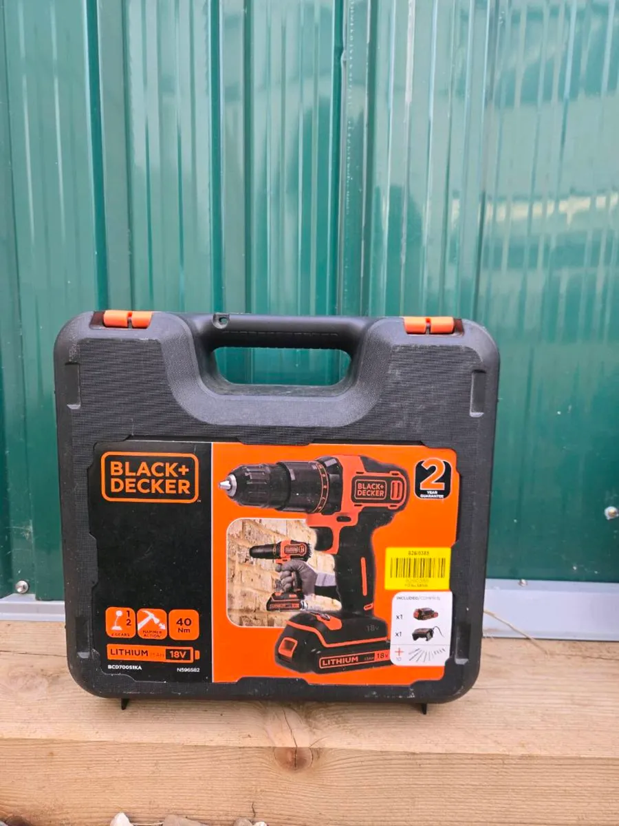 Black + Decker BCD700S1K 18V Cordless Combi Hammer - Image 1