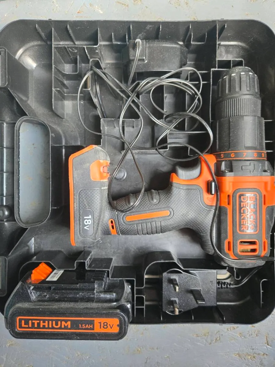 Black + Decker BCD700S1K 18V Cordless Combi Hammer - Image 2