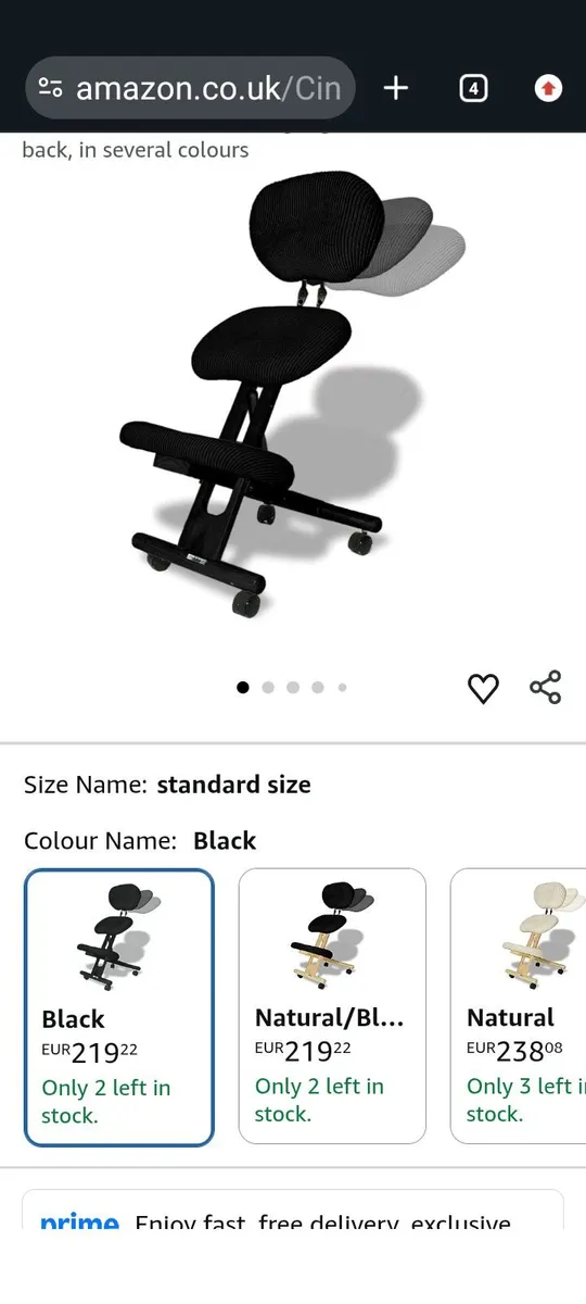 Office kneeling ergonomic chair with backrest - Image 3