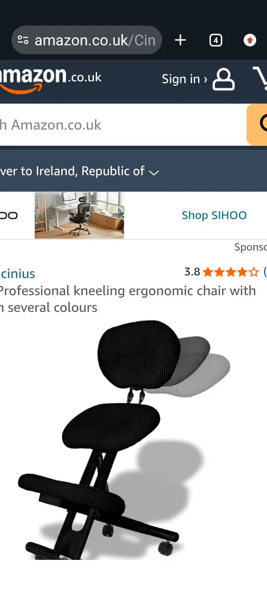Office kneeling ergonomic chair with backrest - Image 4