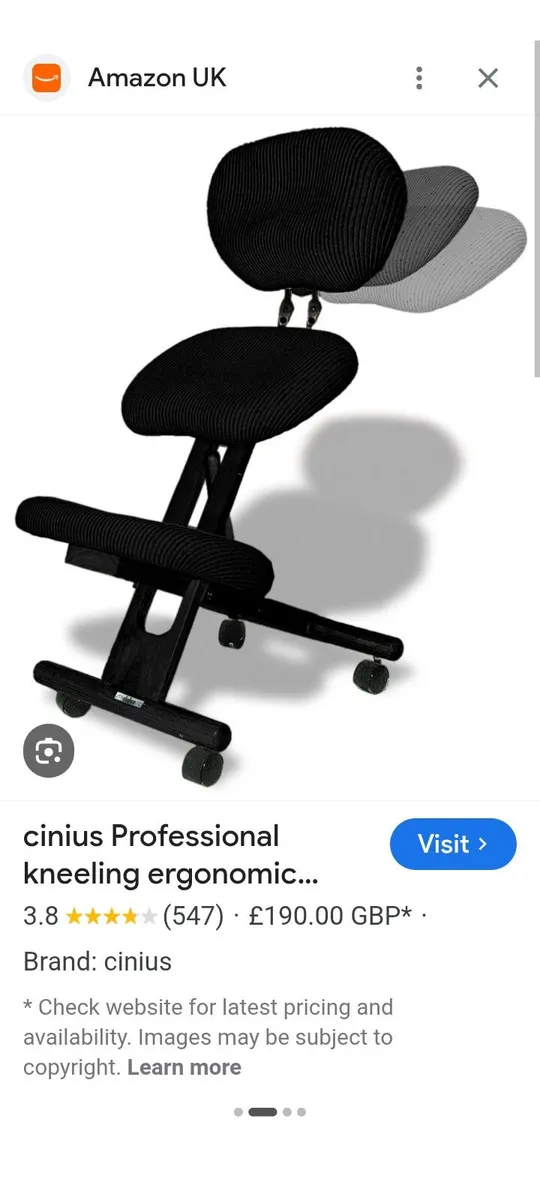 Office kneeling ergonomic chair with backrest - Image 1