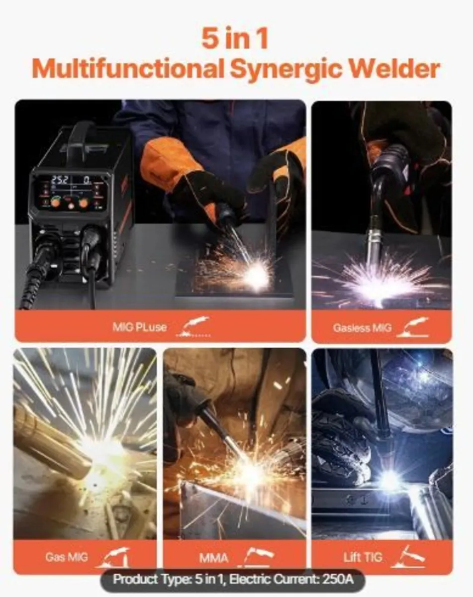 Pro MIG Welder, 250Amp Pluse Mig Welding - Image 2
