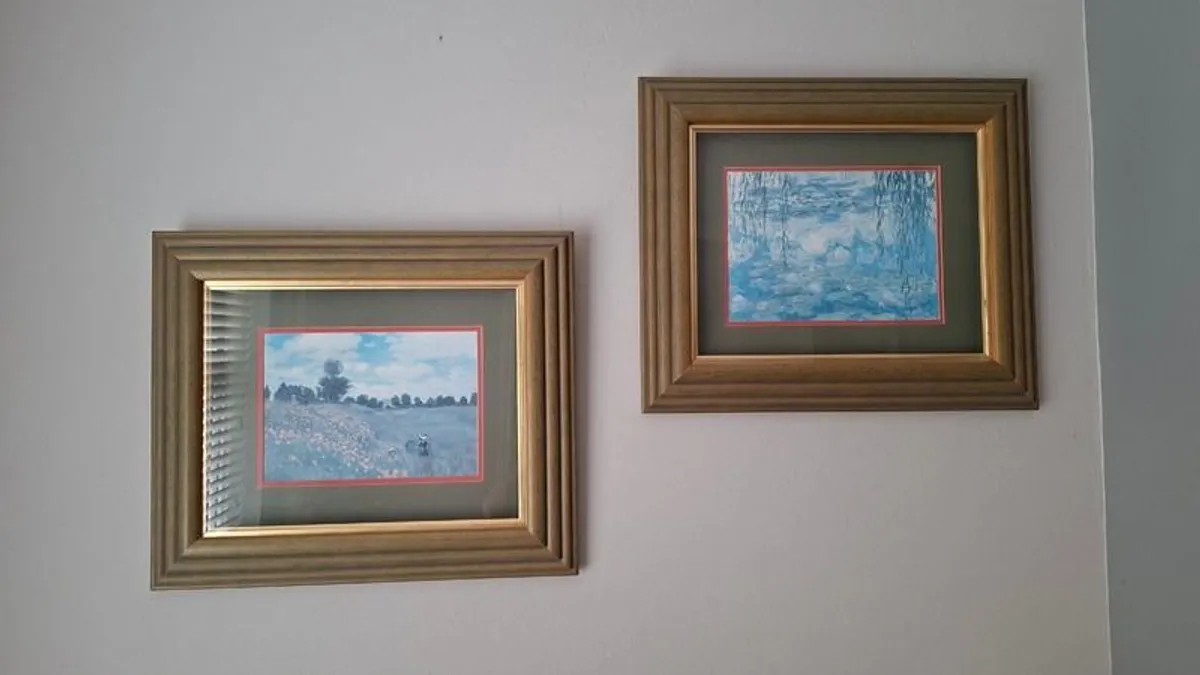 Framed Claude Monet images - Image 1