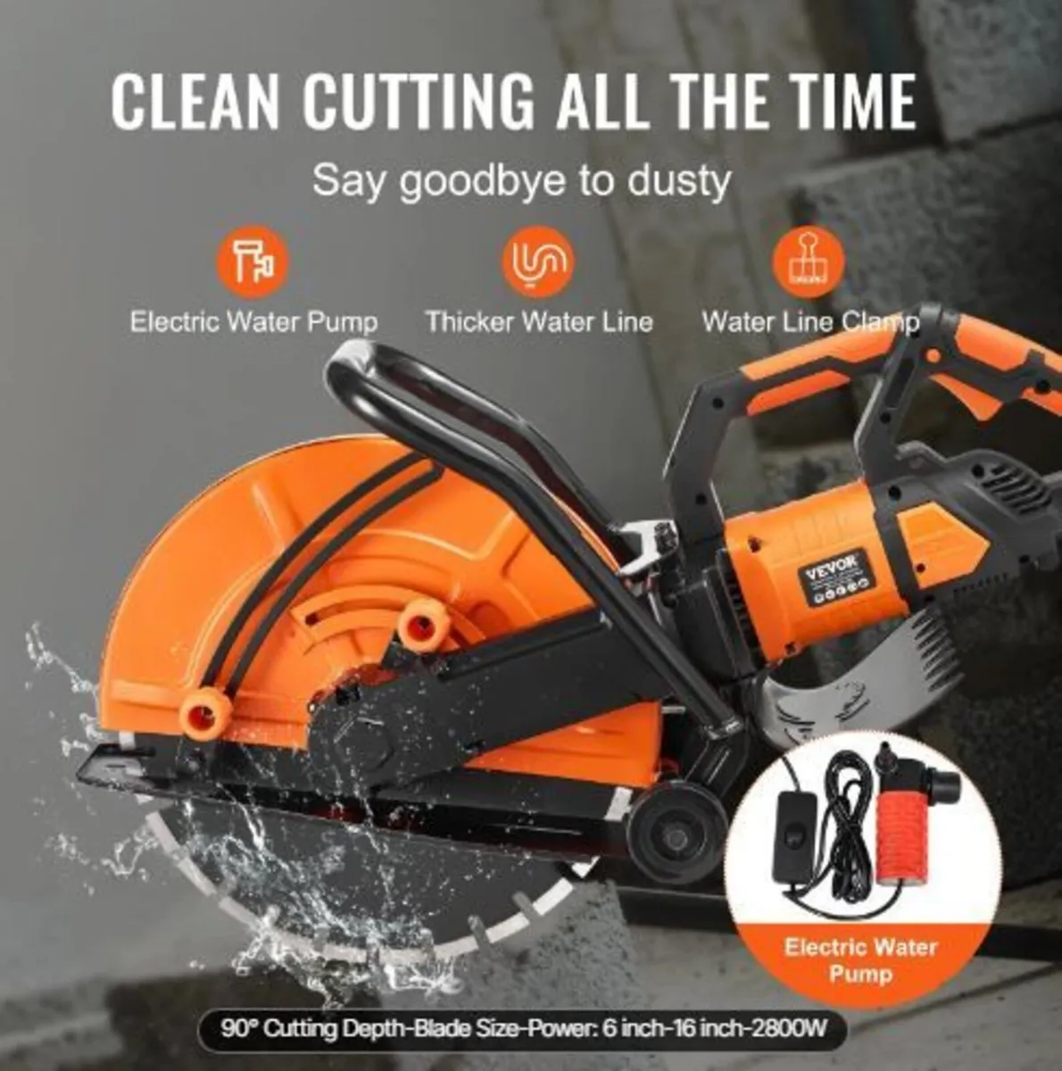 16"/40.6 cm Electric Concrete Saw - Image 3