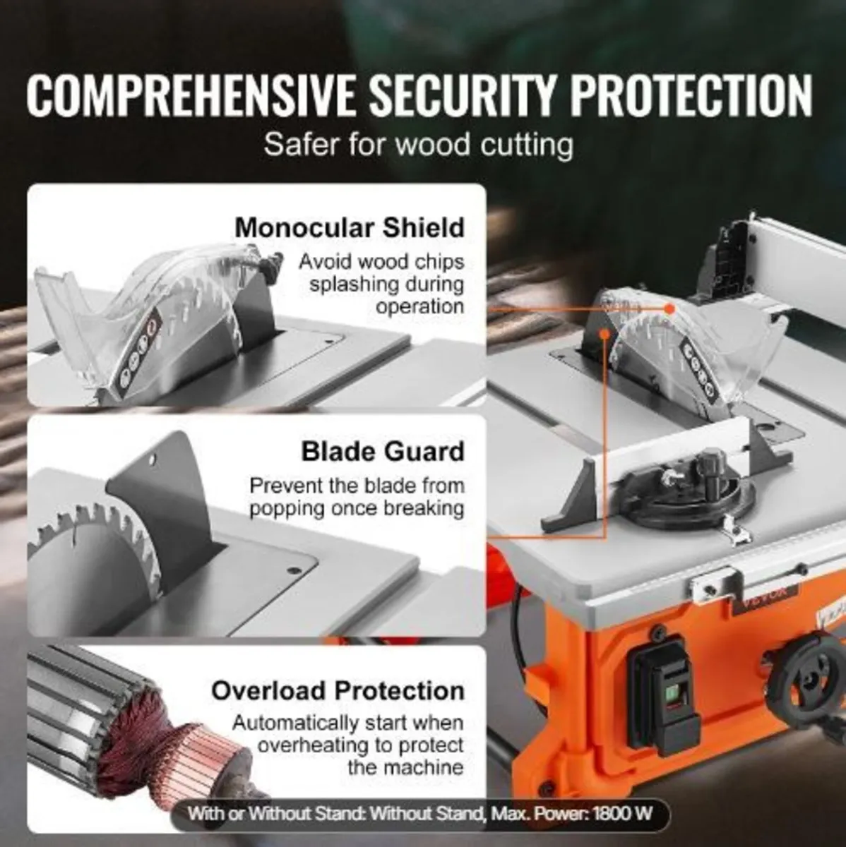 1800 W Table Saw Electric Cutting Machine - Image 2