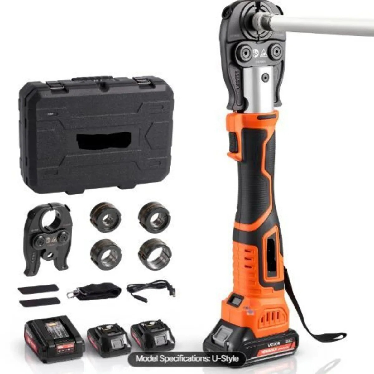 Cordless Pipe Press Tool Kit, 18V Electric Pipe C - Image 1
