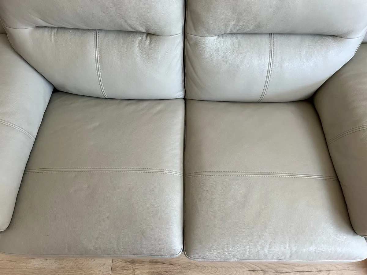 Italian Leather Sofa - Image 4