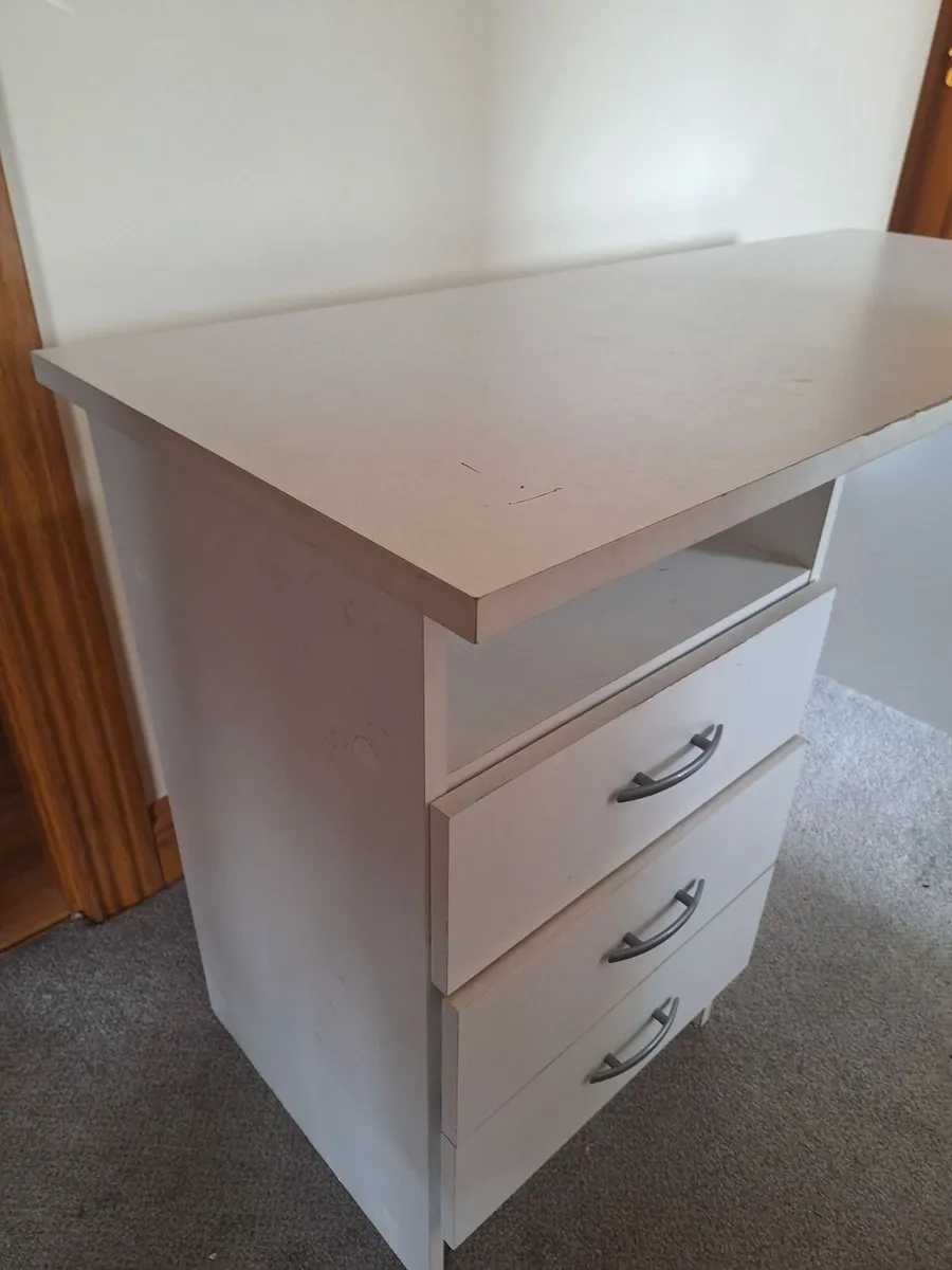 White Desk with Drawers - Image 2