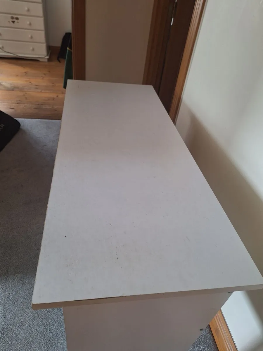 White Desk with Drawers - Image 3