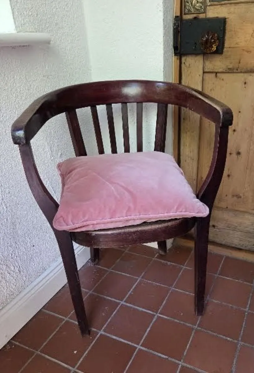 Antique Art Deco Mahogany Tub Chair - Image 1