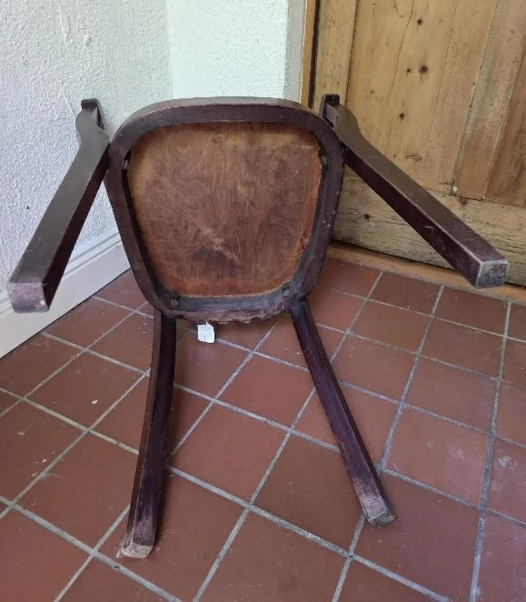 Antique Art Deco Mahogany Tub Chair - Image 4