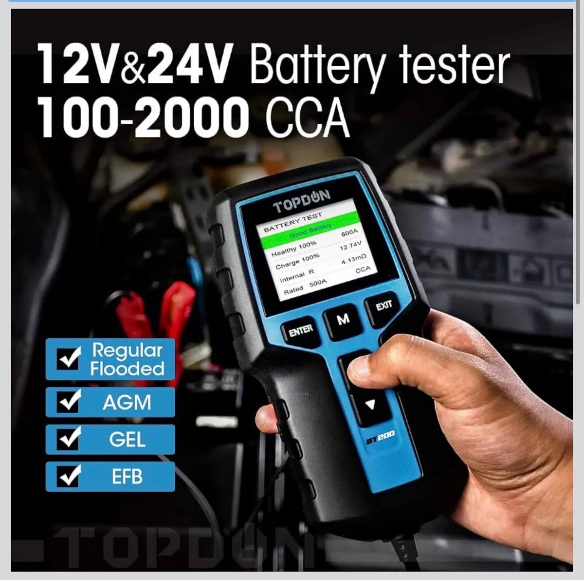 BT200 Battery Tester 12V & 24V - Image 2