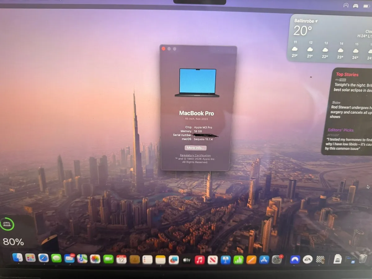 MacBook Pro 16-inch (Late 2023), M3 Pro, 18GB RAM, - Image 1