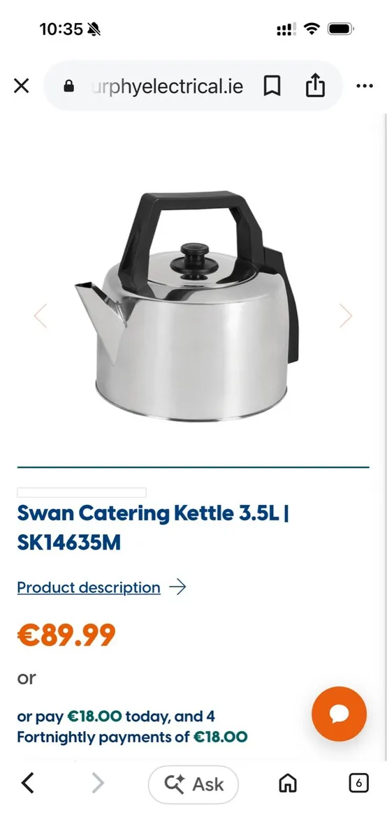 Swan catering kettle - Image 1