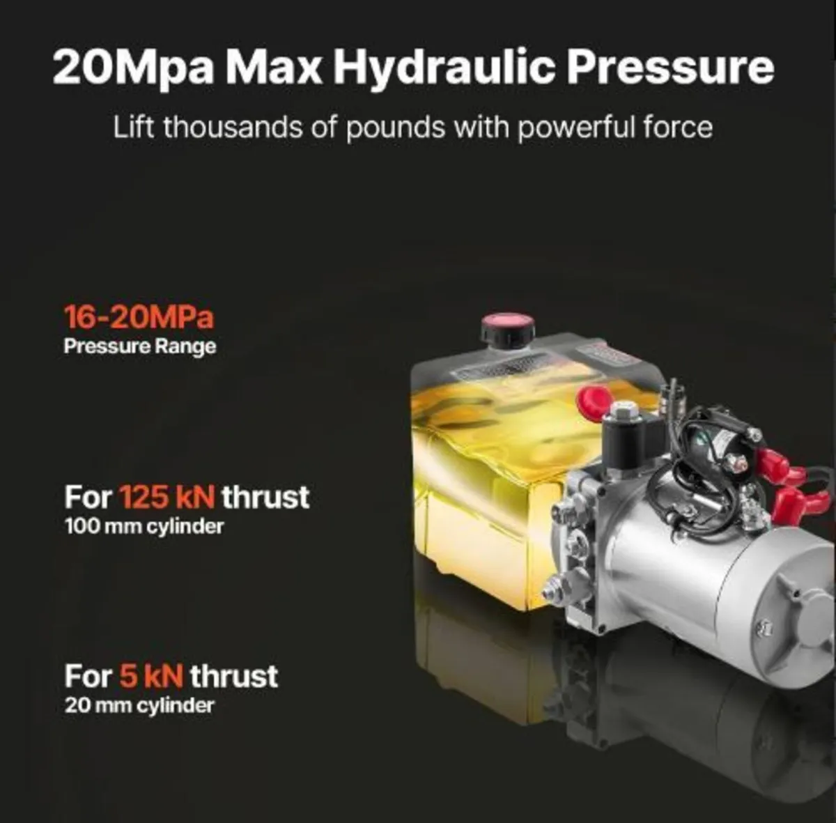 4 L Hydraulic Power Unit, Single Acting Dump - Image 3